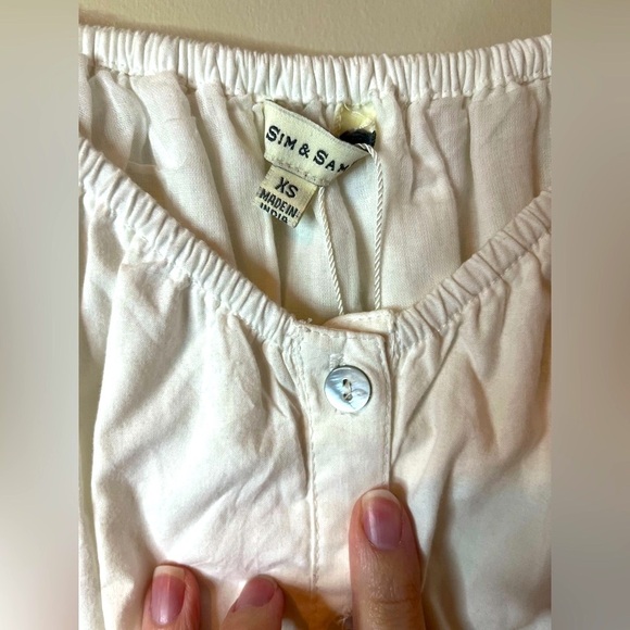 Sim & Sam White Puff Sleeve Mini Dress - Picture 2 of 9